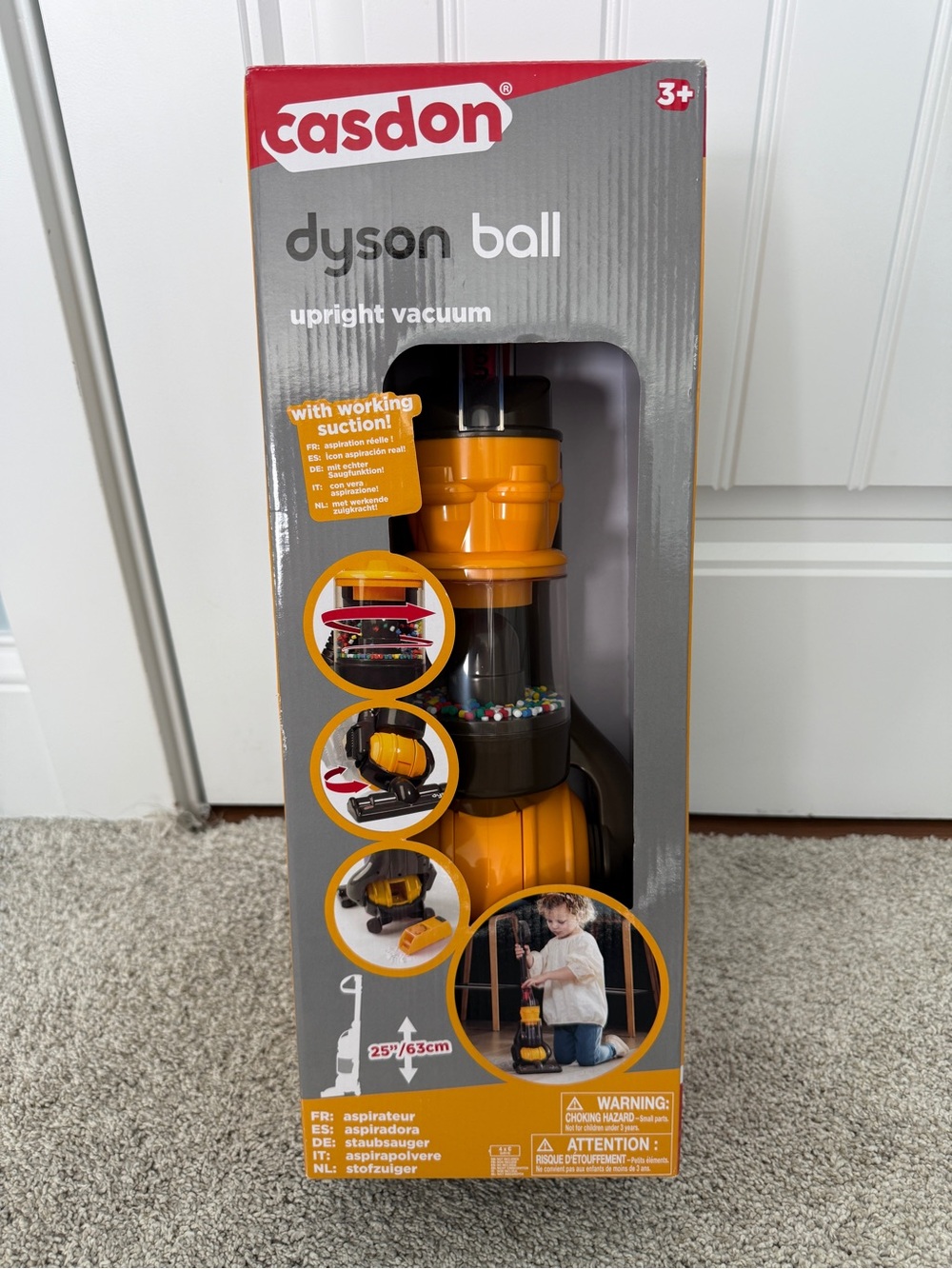 Dyson Yellow Toy Upright Vacuum Cleaner by Casdon